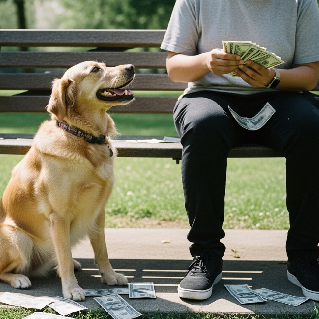 Senior client with their psychiatric service dog