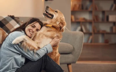 Person reviewing an ESA letter with their dog