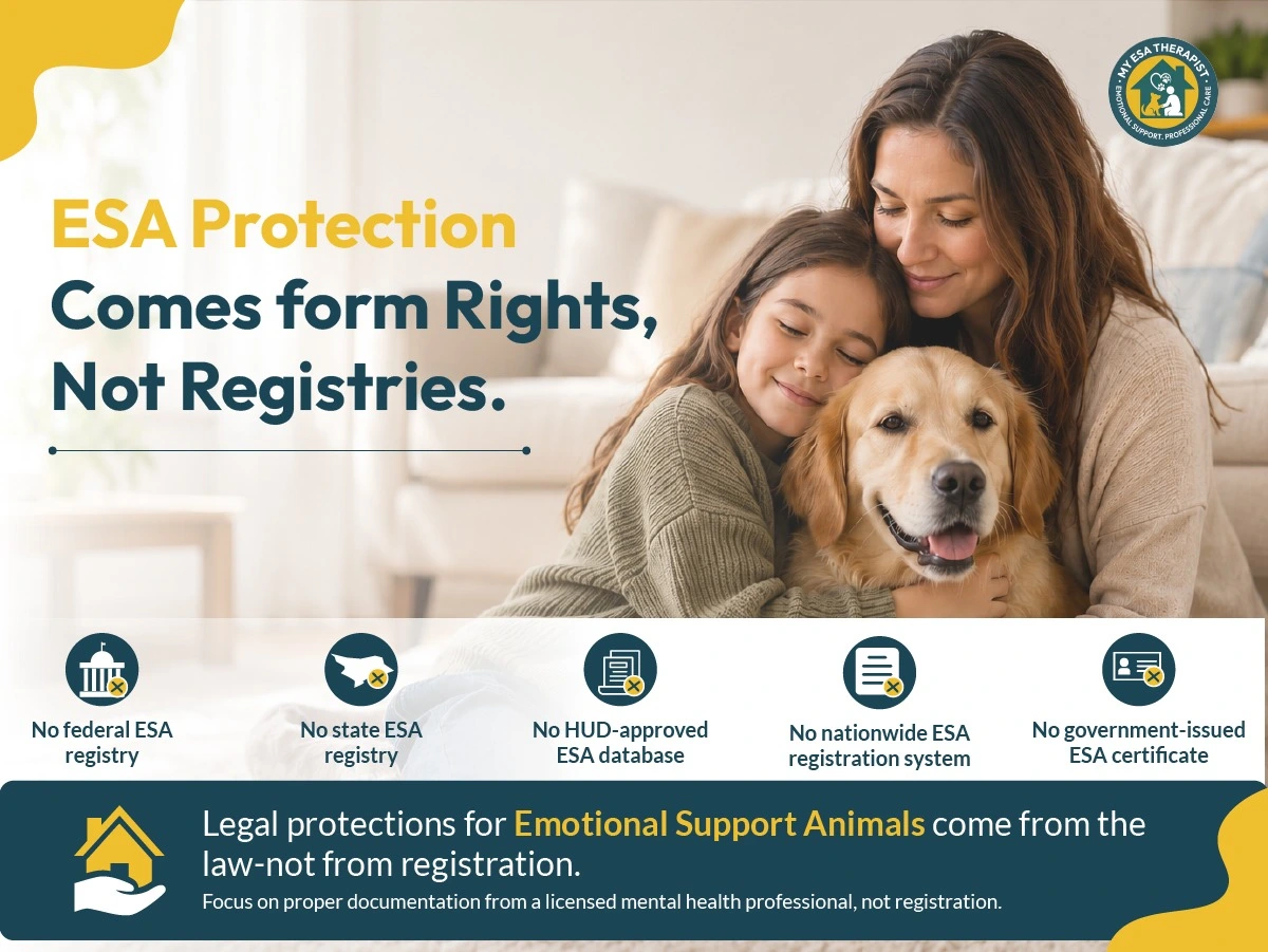 ESA protection comes from legal rights, not registration
