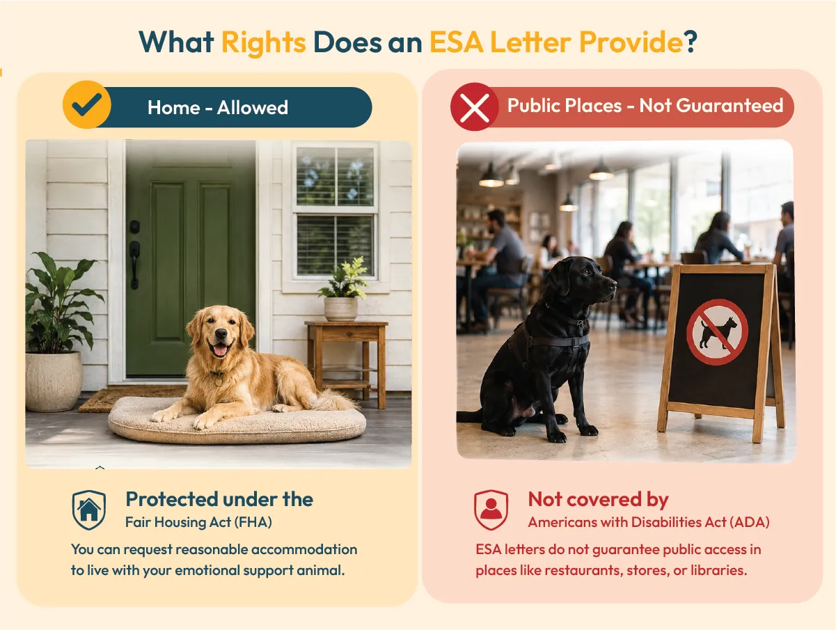 rights does an esa letter provide